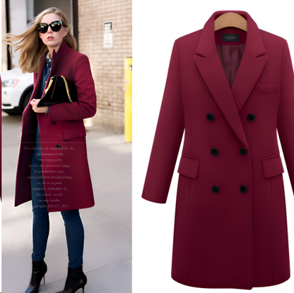 Long Woolen Women's Coat