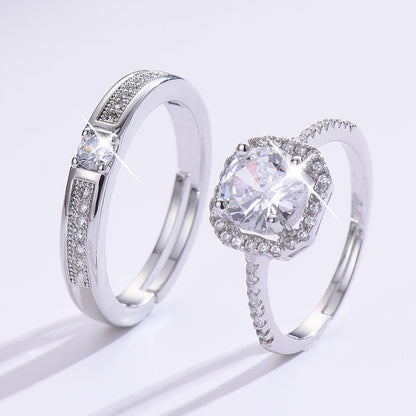 Silver-plated rings for both men and women