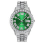 Mens Diamond Stainless Steel Quartz Watch