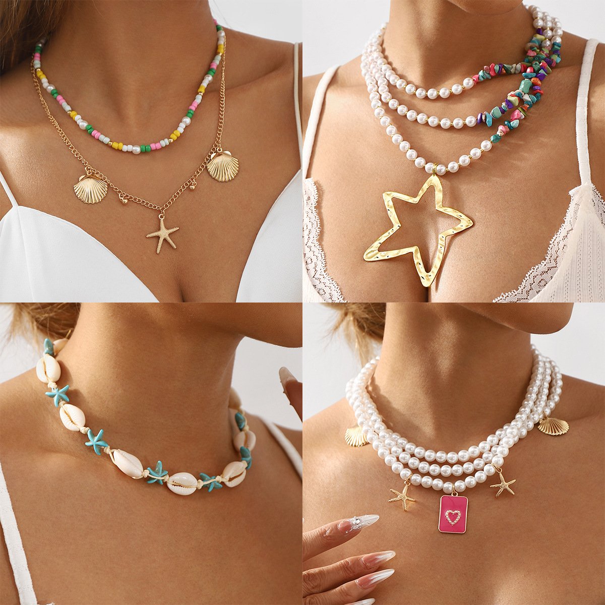 Personalized Conch and Starfish Jewlery