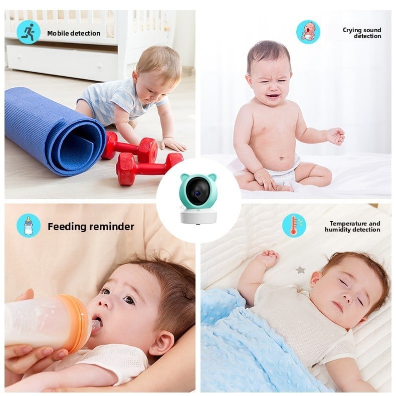 Wireless Remote Video Baby Monitor with Screen Mobile Tracking Cry Alarm
