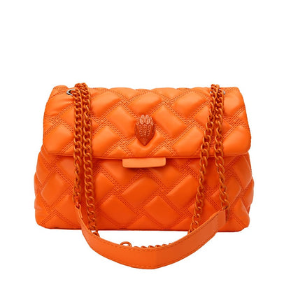 Single-shoulder crossbody bag, a versatile diamond-patterned women's bag for daily use