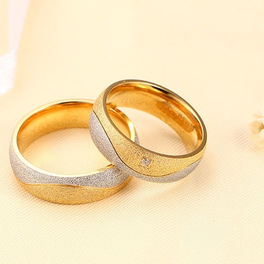 Titanium Steel Couple Rings