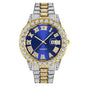 Mens Diamond Stainless Steel Quartz Watch