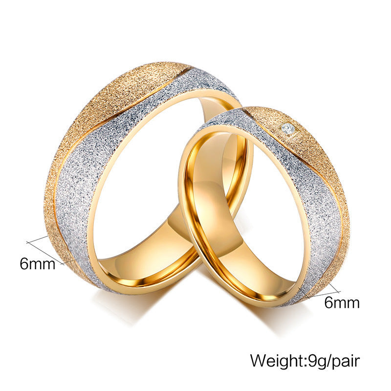 Titanium Steel Couple Rings