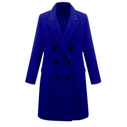 Long Woolen Women's Coat