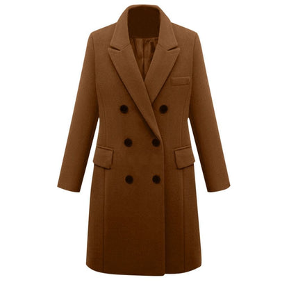 Long Woolen Women's Coat