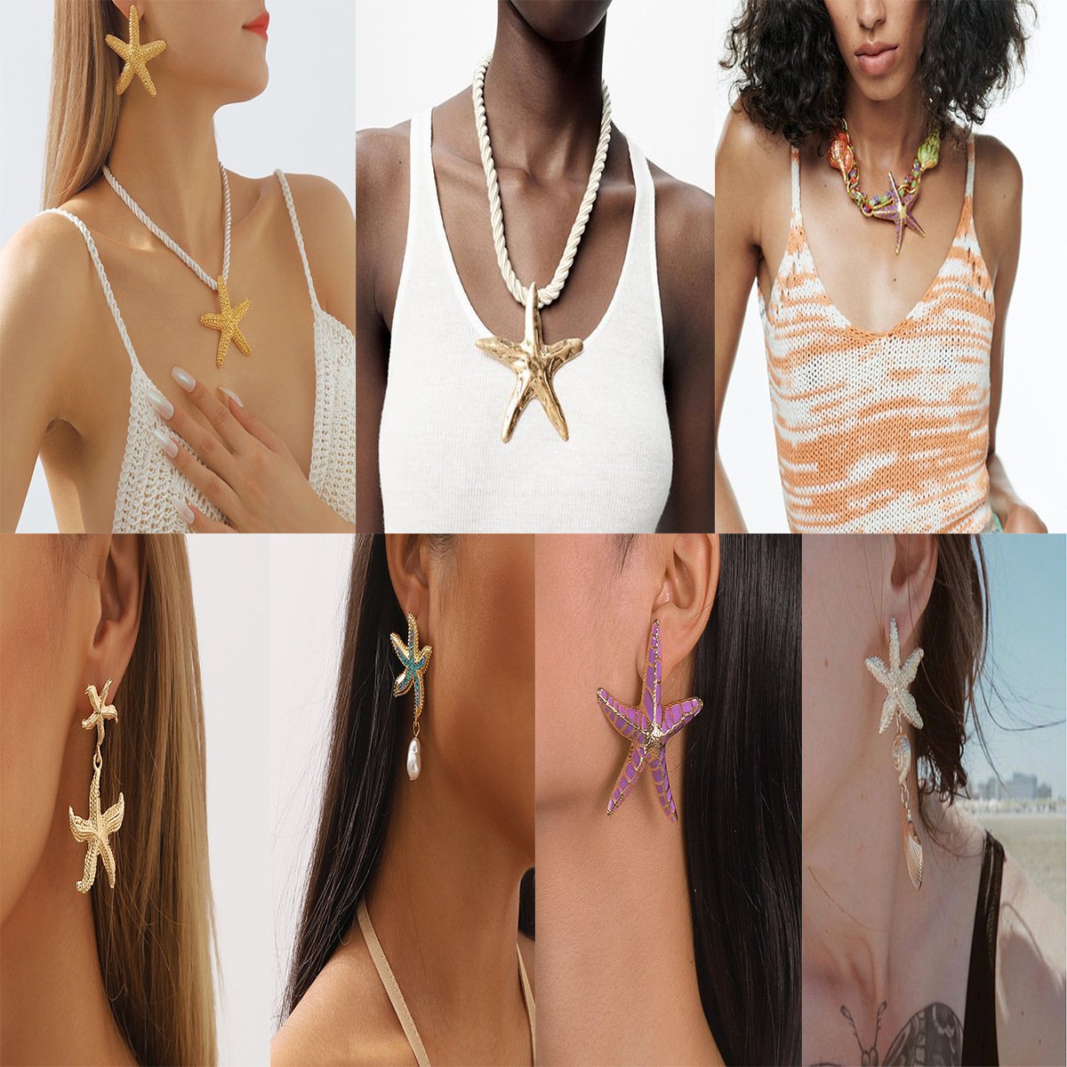 Personalized Conch and Starfish Jewlery