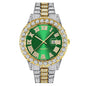 Mens Diamond Stainless Steel Quartz Watch