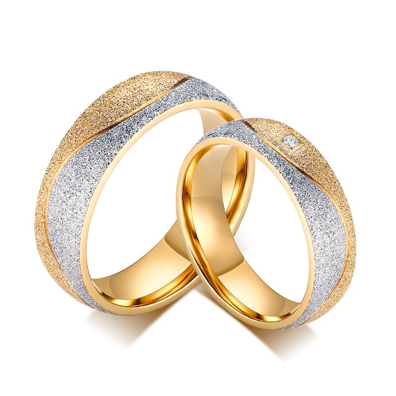 Titanium Steel Couple Rings