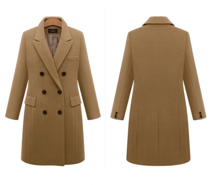 Long Woolen Women's Coat