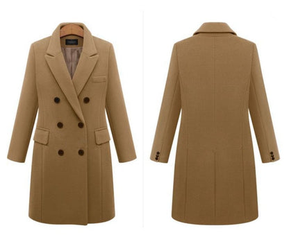 Long Woolen Women's Coat