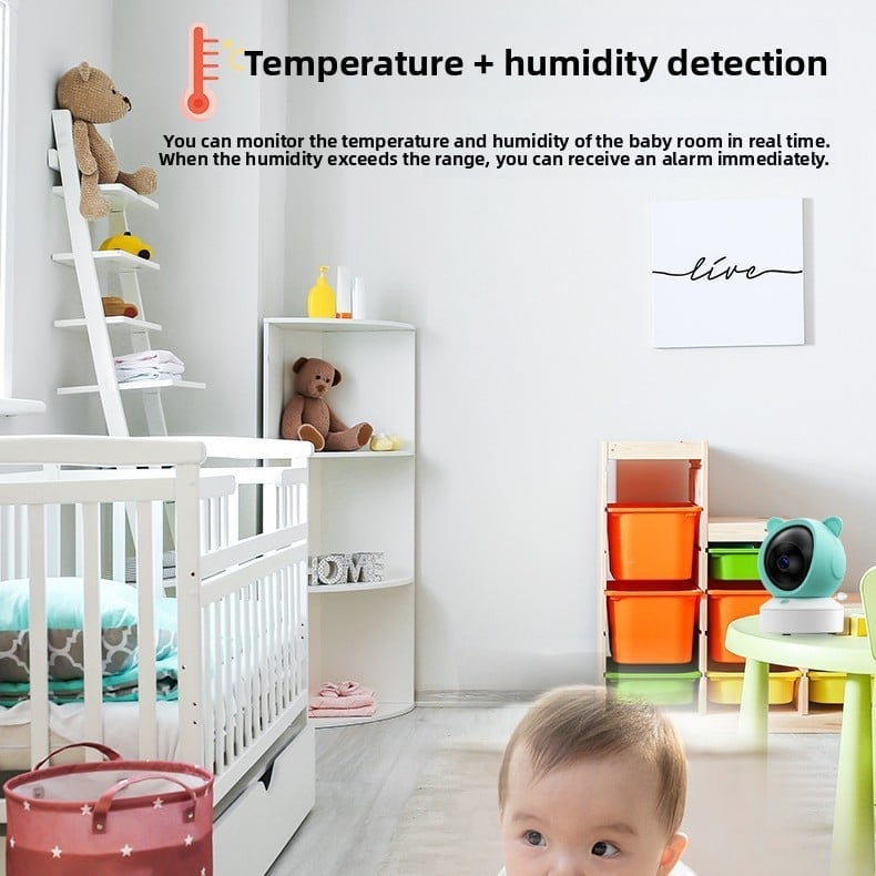 Wireless Remote Video Baby Monitor with Screen Mobile Tracking Cry Alarm