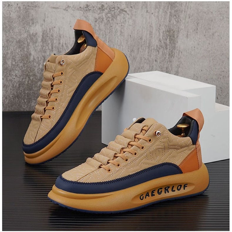 Leather men's casual durable slip-on shoes