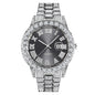 Mens Diamond Stainless Steel Quartz Watch