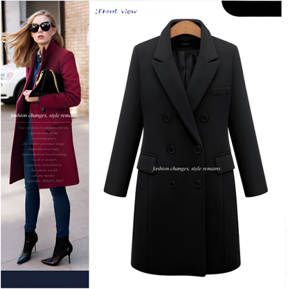 Long Woolen Women's Coat